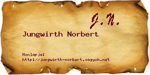 Jungwirth Norbert névjegykártya